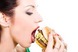 woman eating putting on calories